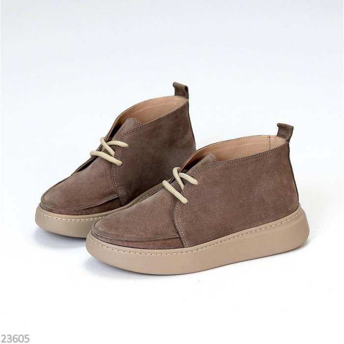 Черевики жіночі натуральна замша беж деми 36,37,38,40,41р