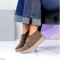 Черевики жіночі натуральна замша беж деми 36,37,38,40,41р