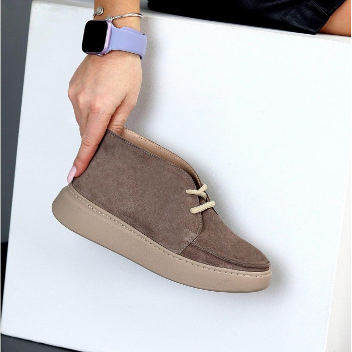 Черевики жіночі натуральна замша беж деми 36,37,38,40,41р