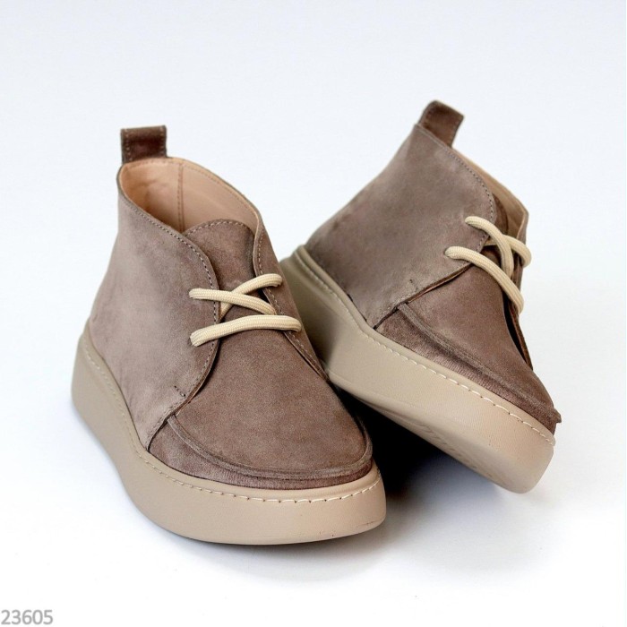 Черевики жіночі натуральна замша беж деми 36,37,38,40,41р