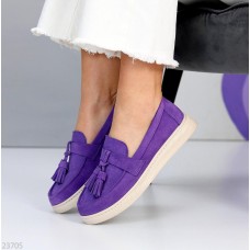 Лофери жіночі натуральна замша колір-фіолетовий 36,37р