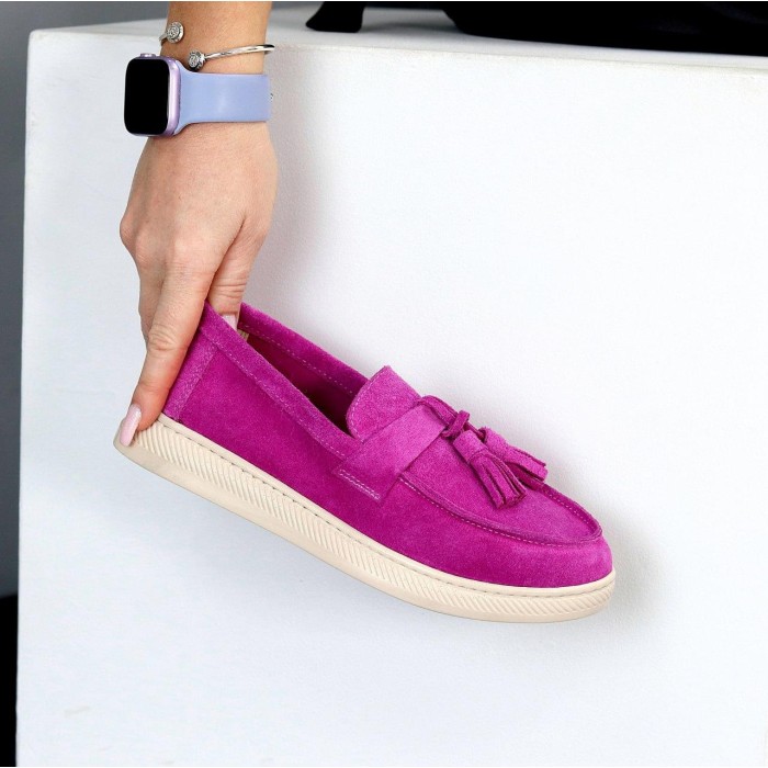 Лофери жіночі натуральна замша розові 36,39р