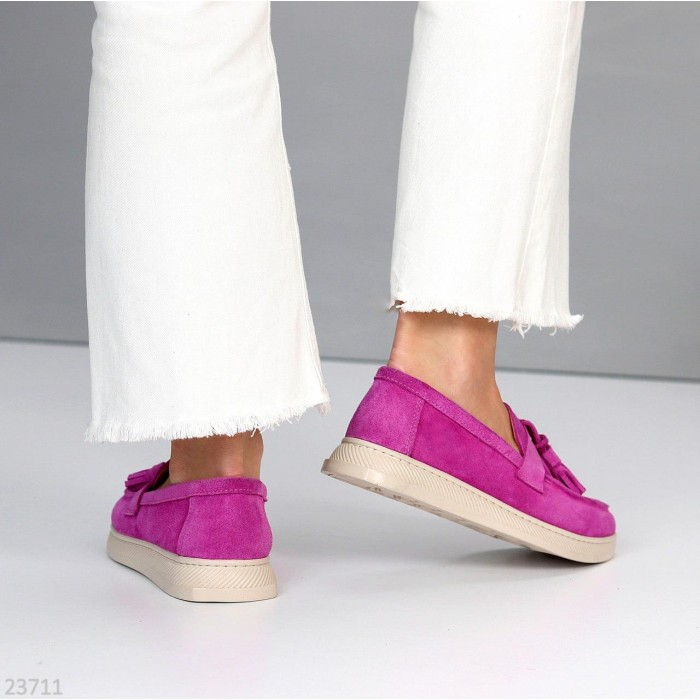 Лофери жіночі натуральна замша розові 36,39р