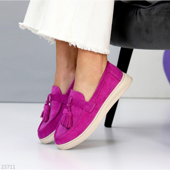 Лофери жіночі натуральна замша розові 36,39р