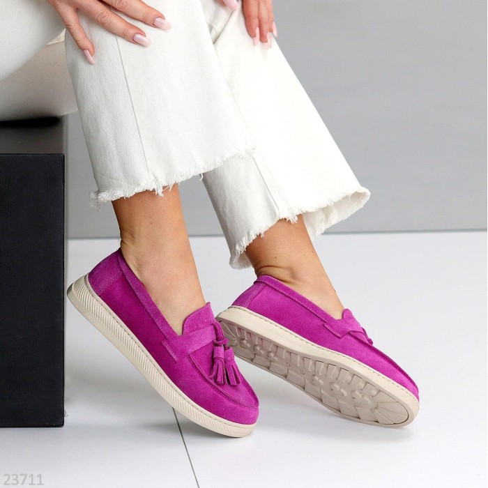 Лофери жіночі натуральна замша розові 36,39р