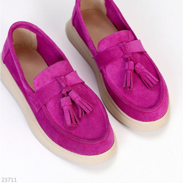 Лофери жіночі натуральна замша розові 36,39р