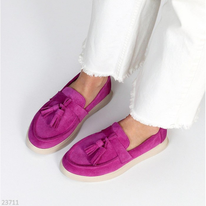 Лофери жіночі натуральна замша розові 36,39р