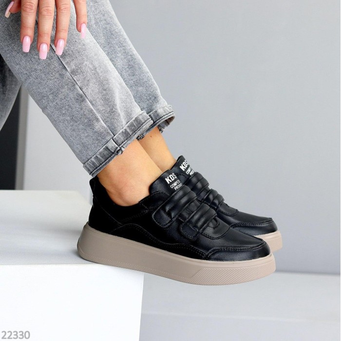 Кеди жіночі натуральна шкіра чорні демі 36,37,38,39,40р.