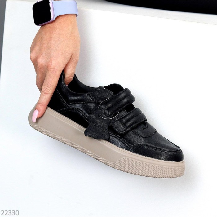 Кеди жіночі натуральна шкіра чорні демі 36,37,38,39,40р.