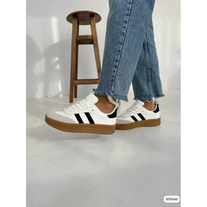 Кросівки жіночі зі смужками натуральна шкіра/замша білі 36,39р