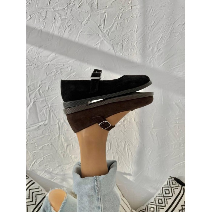 Туфлі/Лофери жіночі натуральна замша чорні 36,37,38,39,40р