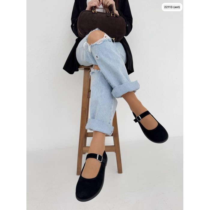 Туфлі/Лофери жіночі натуральна замша чорні 36,37,38,39,40р