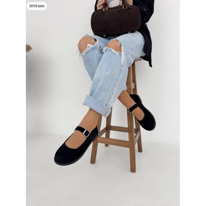 Туфлі/Лофери жіночі натуральна замша чорні 36,37,38,39,40р