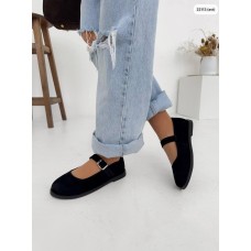 Туфлі/Лофери жіночі натуральна замша чорні 36,37,38,39,40р