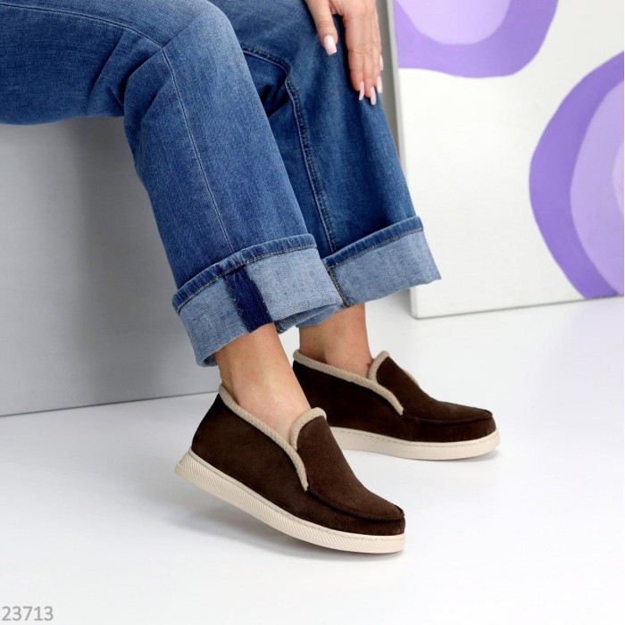 Лофери жіночі натуральна замша беж 38р