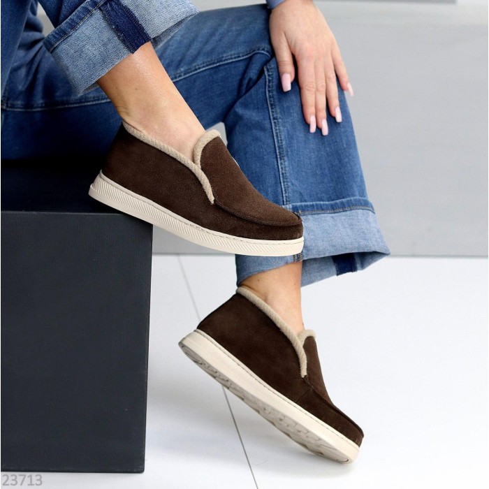 Лофери жіночі натуральна замша беж 38р