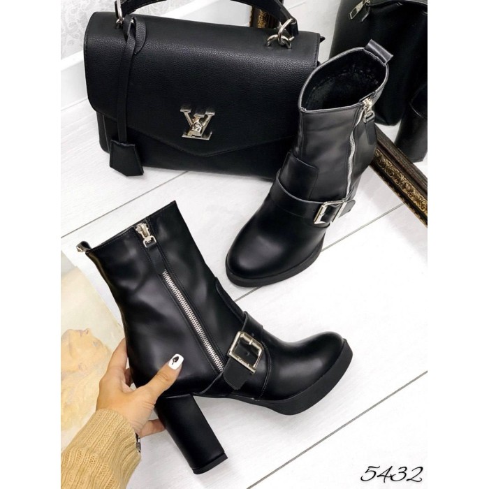 Черевики жіночі натуральна шкіра чорні демі 40р