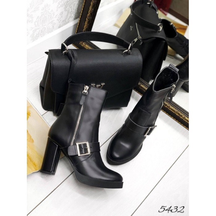 Черевики жіночі натуральна шкіра чорні демі 40р