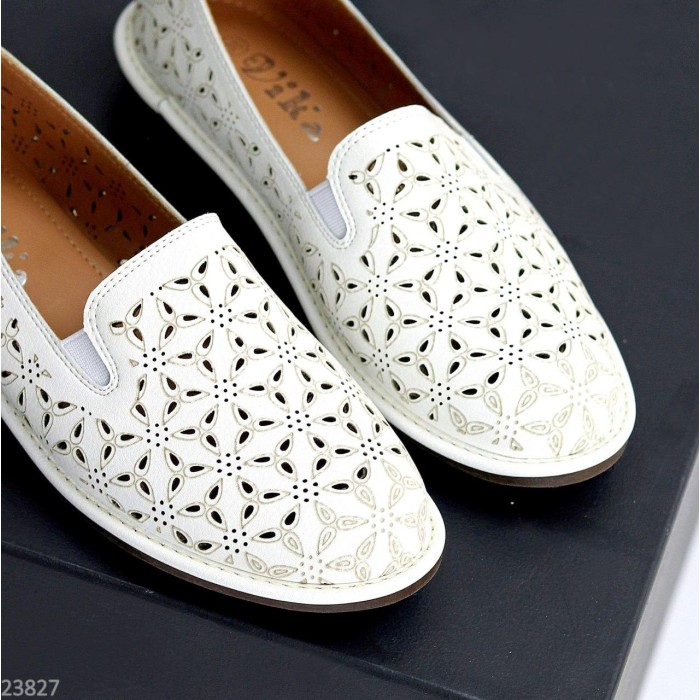 Сліпони жіночі натуральна шкіра білі 36,38,39,40,41р