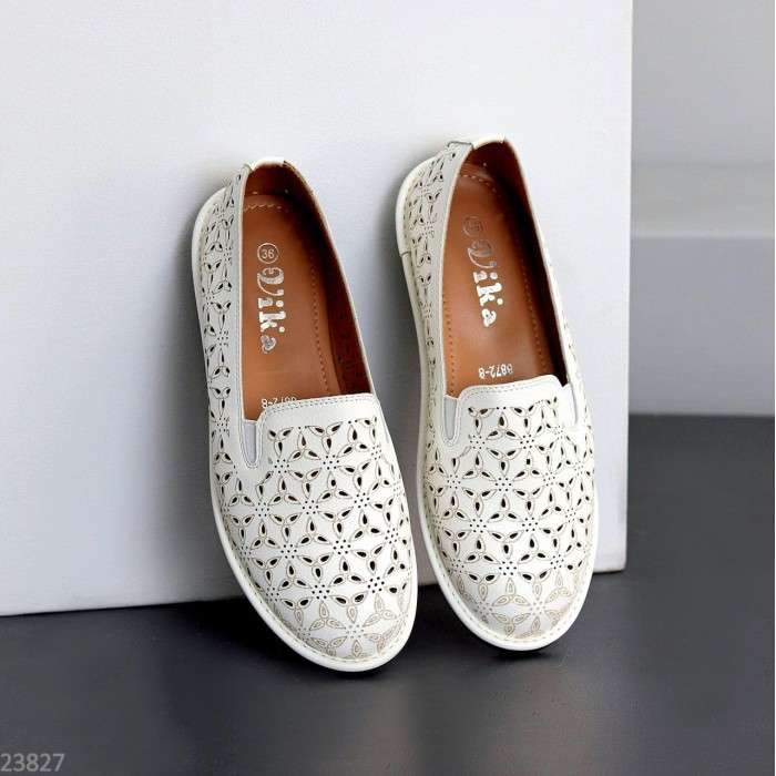 Сліпони жіночі натуральна шкіра білі 36,38,39,40,41р