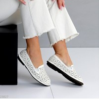 Сліпони жіночі натуральна шкіра білі 36,38,39,40,41р