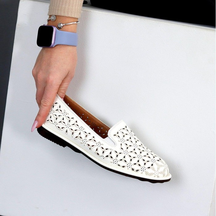 Сліпони жіночі натуральна шкіра білі 36,38,39,40,41р