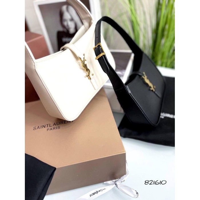 Сумка жіноча Лоран з натуральної люкс шкіри Чорна, Айворі