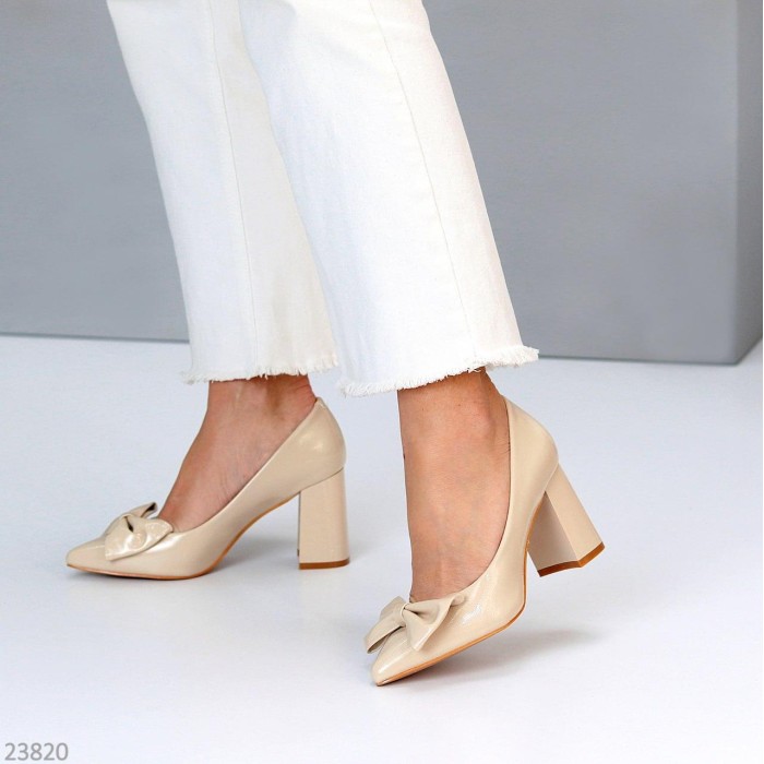 Туфли женские эко-кожа беж 35,37,38,40р