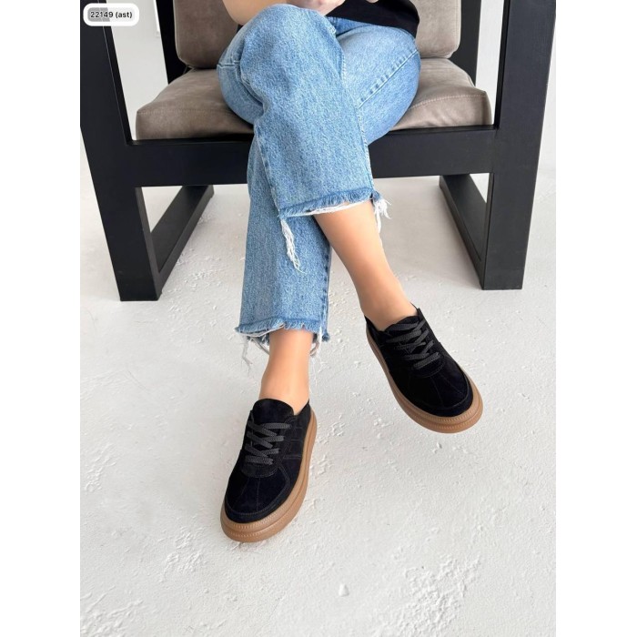 Кеды женские чёрные натуральная замша 39,40р