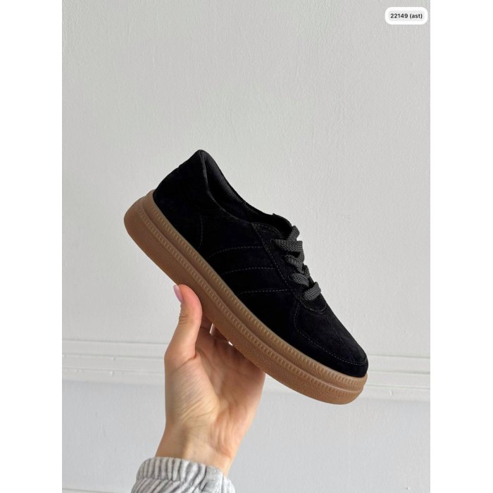 Кеды женские чёрные натуральная замша 39,40р