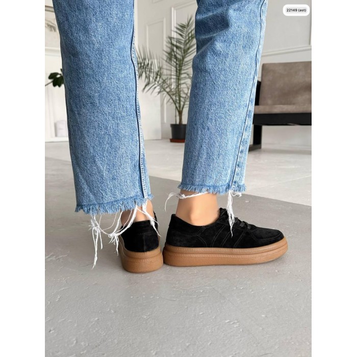 Кеды женские чёрные натуральная замша 39,40р