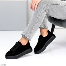 Кеди жіночі натуральна замша чорні 37,39,40р