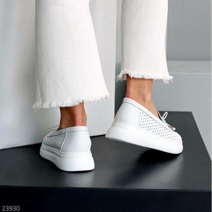 Мокасини жіночі натуральна шкіра білі 37,38,39,40,41р