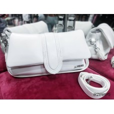 Сумка жіноча з ремінцем  натуральна шкіра та джинс Чорна, Біла Білий