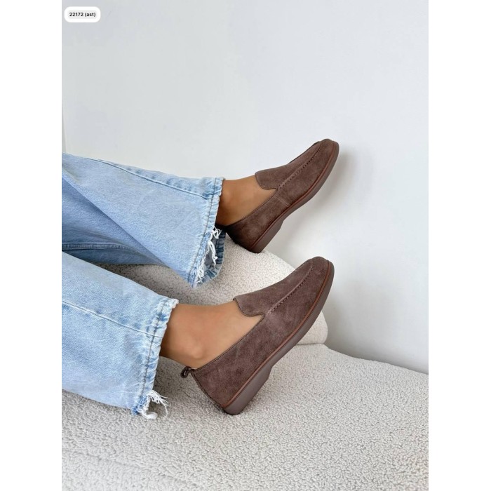Туфлі/Лофери жіночі натуральна замша Капучино на 39р
