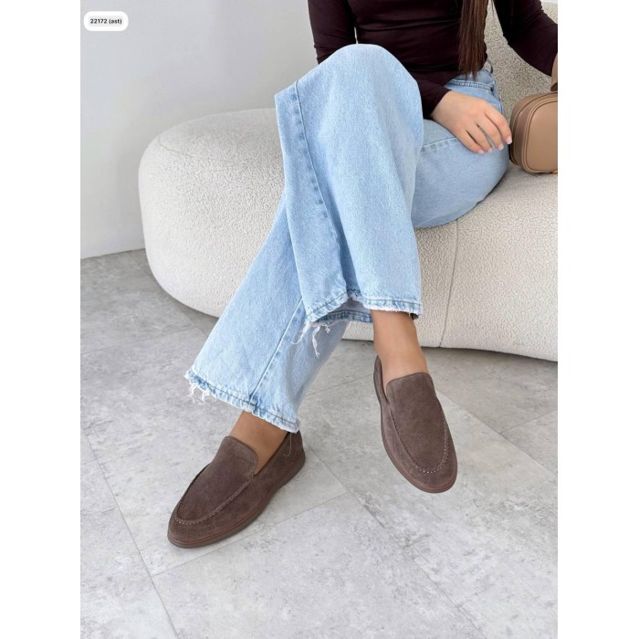 Туфлі/Лофери жіночі натуральна замша Капучино на 39р