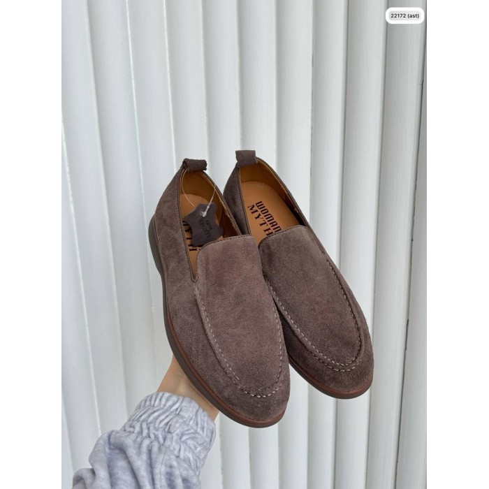 Туфлі/Лофери жіночі натуральна замша Капучино на 39р