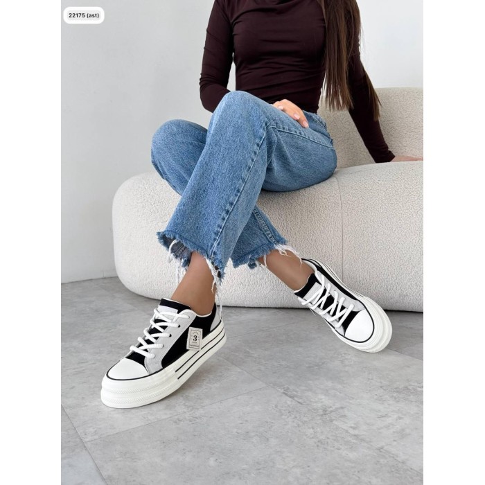 Кеды женские эко замша черные на 36,38,39р.