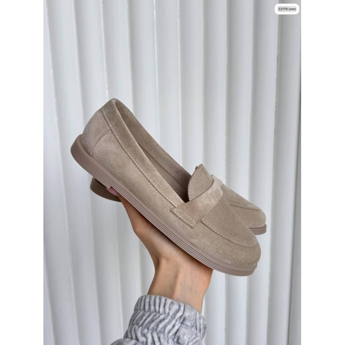 Туфлі/Лофери жіночі натуральна замша Бежеві 36,38р