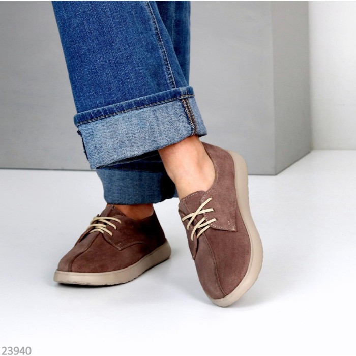 Туфлі жіночі натуральна замша колір-коричневий 39р