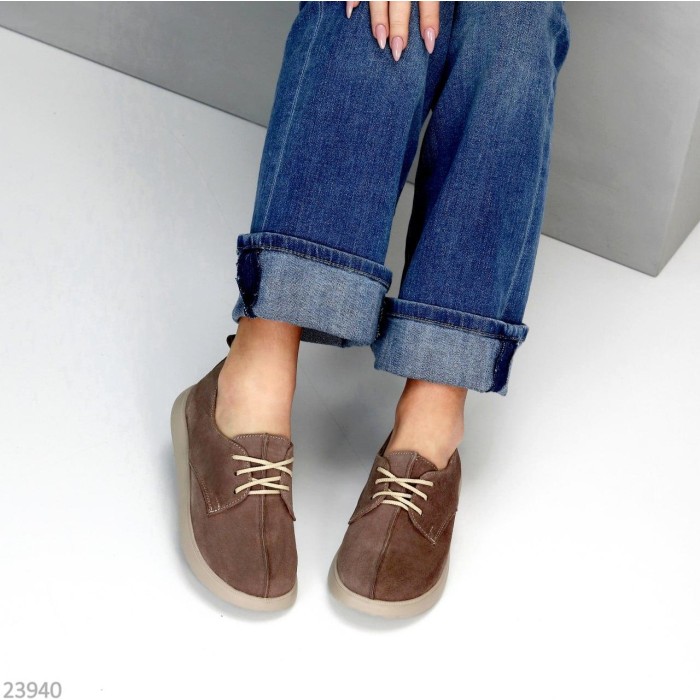 Туфлі жіночі натуральна замша колір-коричневий 39р