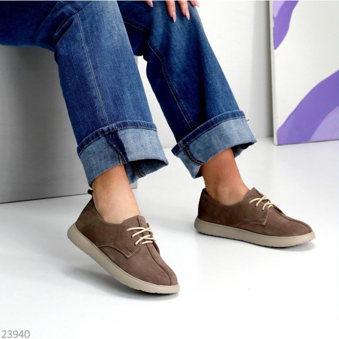 Туфлі жіночі натуральна замша колір-коричневий 39р