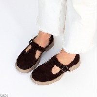 Туфли женские натуральная замша цвет-шоколад 36,38,40р.