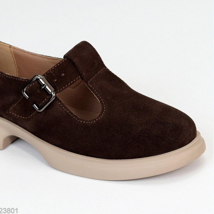 Туфлі жіночі натуральна замша колір-шоколад 36,38,40р