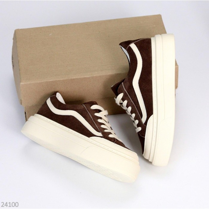 Кеди жіночі натуральна-шкіра/натуральна-замша колір-беж 37,38,39,40р