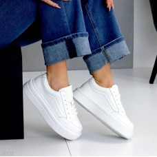 Кеди жіночі натуральна шкіра білі 38,39,40р