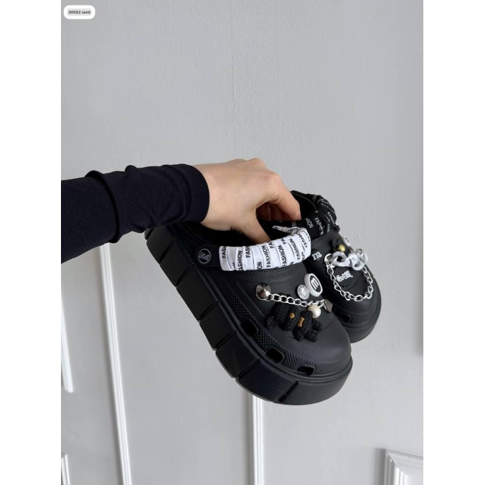 Крокси жіночі чорні на 37,39р.