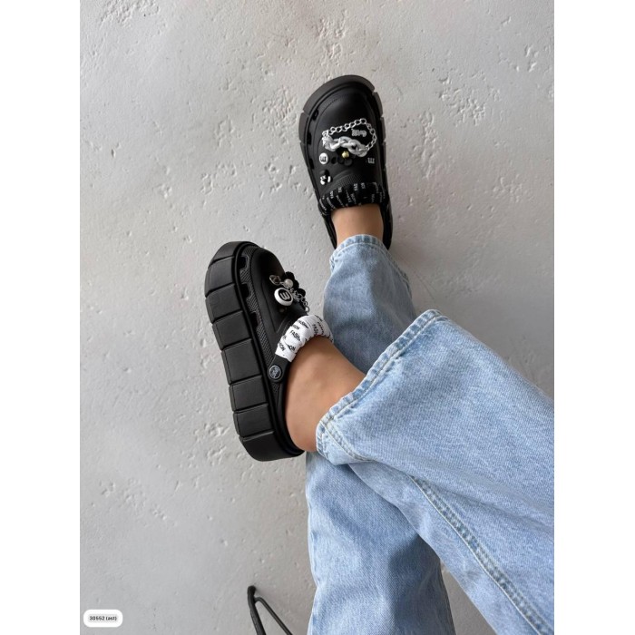 Крокси жіночі чорні на 37,39р.