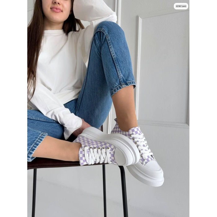 Кеди для жінок на високій підошві екошкіра/текстиль білі 36,38,39,40р