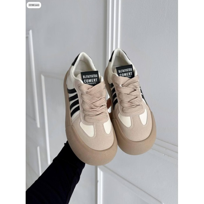 Кроссовки женские натуральная кожа/замша цвет: бежевый 38,40р